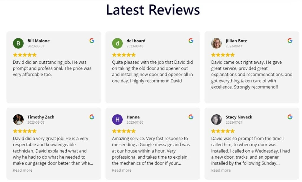 Edina garage door repair reviews from happy customers